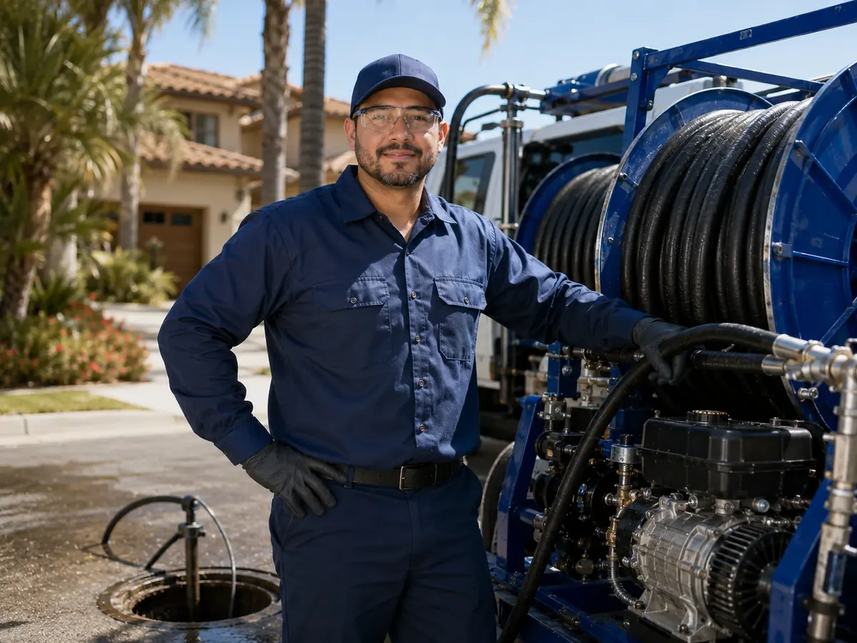 Hydro jet sewer cleaning in Hawaiian Gardens